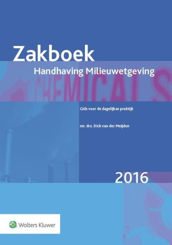 Zakboek handhaving milieuwetgeving 2016 - cover