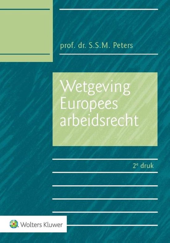 Wetgeving Europees arbeidsrecht - cover