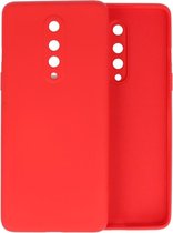 OnePlus 8 Hoesje Fashion Color Backcover Telefoonhoesje Rood