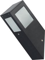 LED Tuinverlichting - Buitenlamp - Kavy 1 - Wand - Aluminium Mat Zwart - E27 - Vierkant