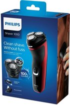 Philips S1333/41 Shaver 1000 Scheerapparaat Zwart/Rood