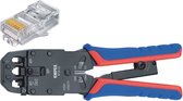 Knipex 97 51 12 SB Crimp Lever Pliers For Western Plugs Western Connector Rj10 (4-pin) 7.65 Mm, Rj11/12 (6-pin) 9.65 Mm; Rj45 (8-pin) 11.68 Mm