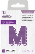 Gemini Expressions snijmal - Shadow Alphabet M