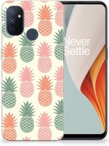 Siliconen Hoesje OnePlus Nord N100 GSM Hoesje Ananas