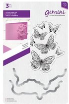 Gemini Clearstamp & snijmallen set - Butterflies (Vlinders)