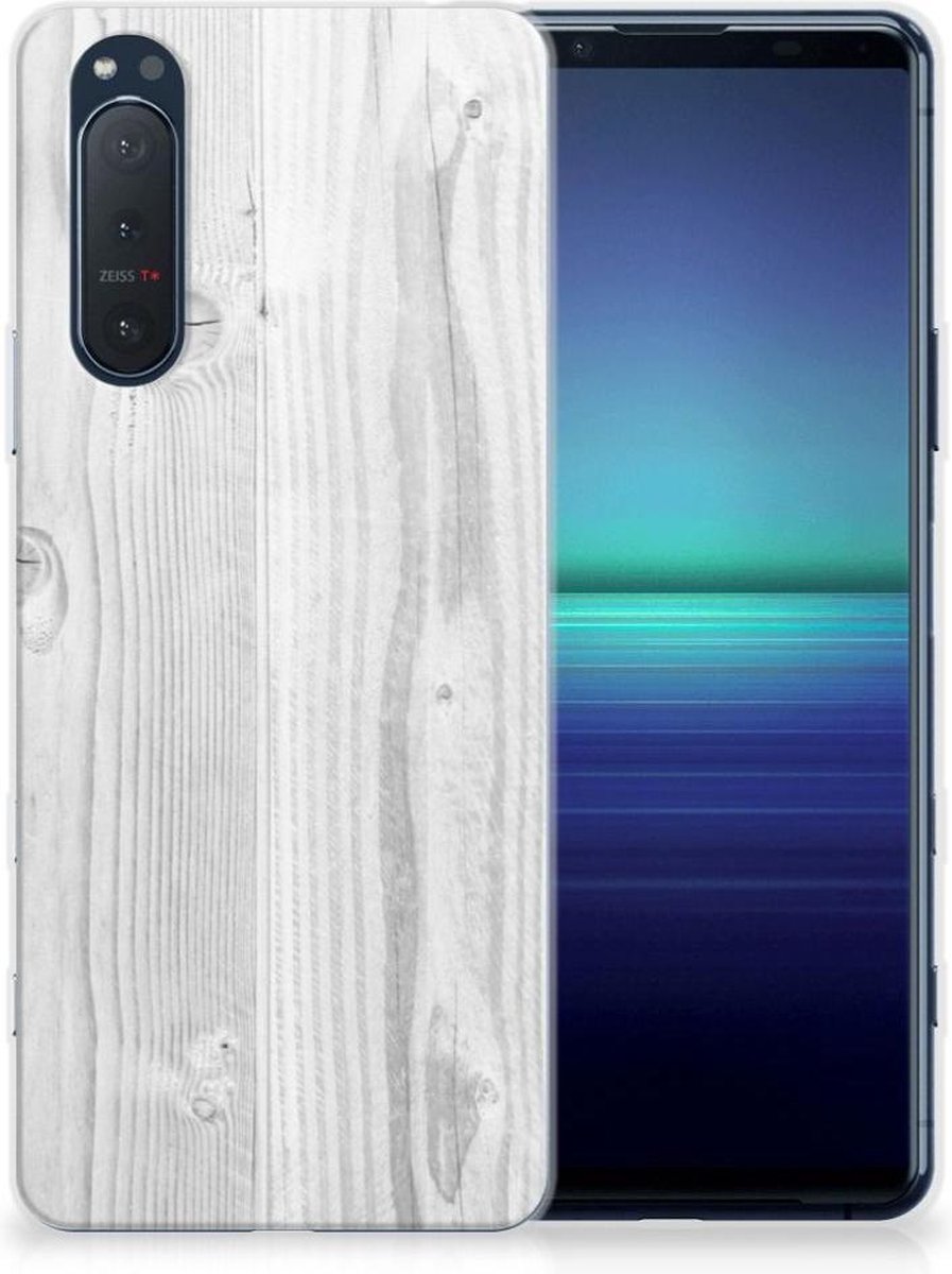 Sony Xperia 5II Bumper Hoesje White Wood