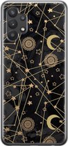 Samsung A32 - Étoiles, soleil, lune | Samsung Galaxy A32 | Étui en Siliconen TPU | Couverture arrière transparente