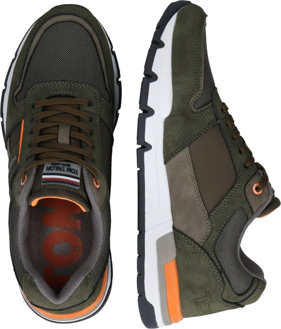 Tom Tailor - sneaker 43 - PU/textile - heren - khaki | bol.com