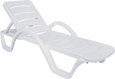 CLP Havana Set van 10 ligstoelen wit