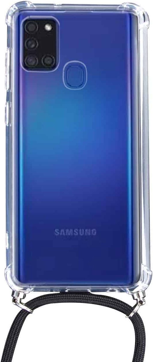 FONU Siliconen Anti-Shock Backcase Hoesje Met Koord Samsung Galaxy A21s (SM-A217)