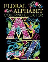 Floral Alphabet Coloring Book For Adults