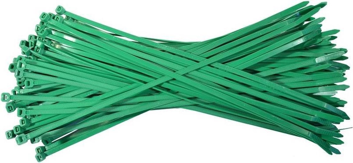 Kabelbinders 3,6 x 140 mm - groen - zak 100 stuks - Tiewraps - Binders
