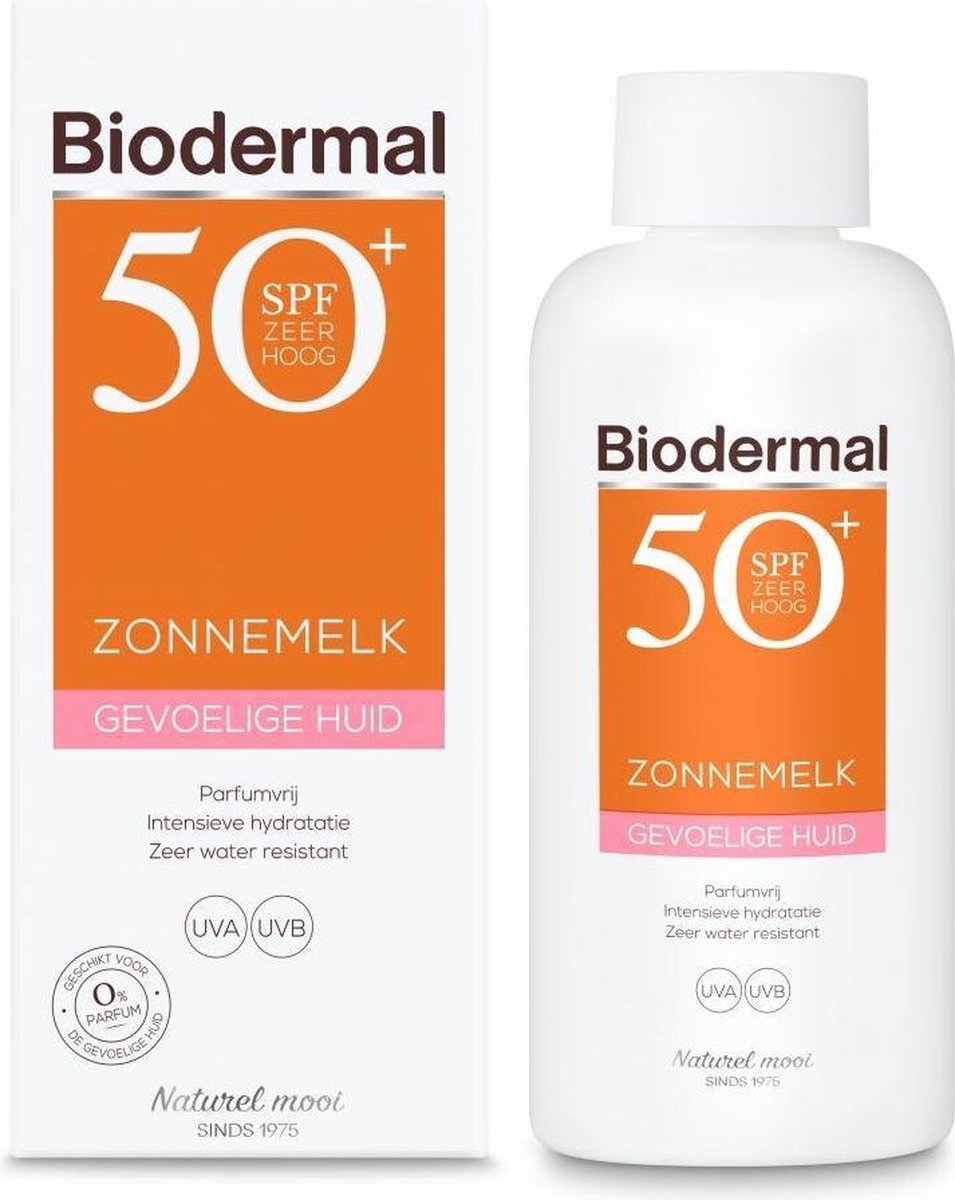 Biodermal zonnemelk gevoelige huid - Zonnebrand voor de gevoelige huid -SPF50+ 200 ml