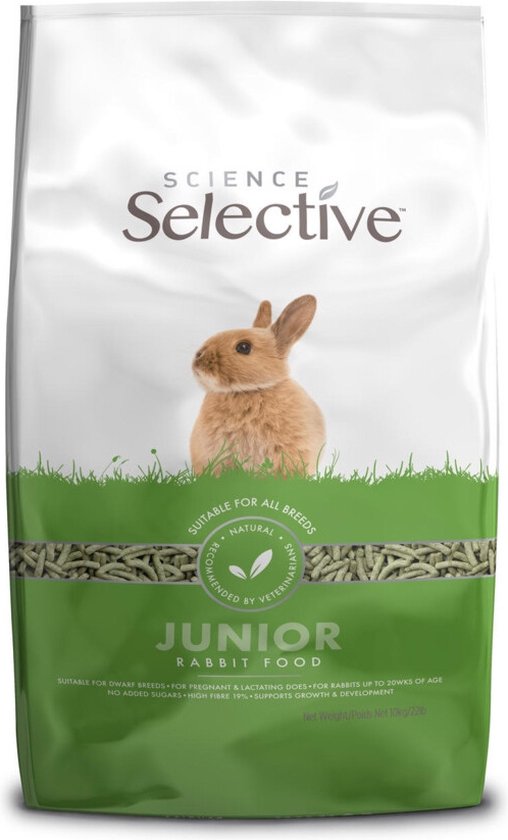 Stuwkracht wit onderhoud Supreme Science Selective Rabbit Junior - Konijnenvoer - 10 kg | bol.com