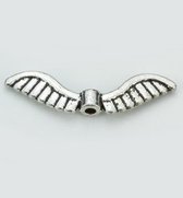 12419-1901 Angel Wings. Platinum. 5x26mm. 6pcs