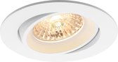 LED Spot Set - Pragmi Delton Pro - GU10 Fitting - Inbouw Rond - Mat Wit - Kantelbaar - Ø82mm - Philips - CorePro 827 36D - 4W - Warm Wit 2700K - Dimbaar - BES LED