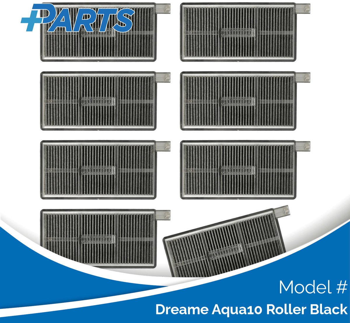 Dreame Aqua10 Roller Black Filters (8 Stuks, Plus.Parts® alternatief voor 20010100001863)