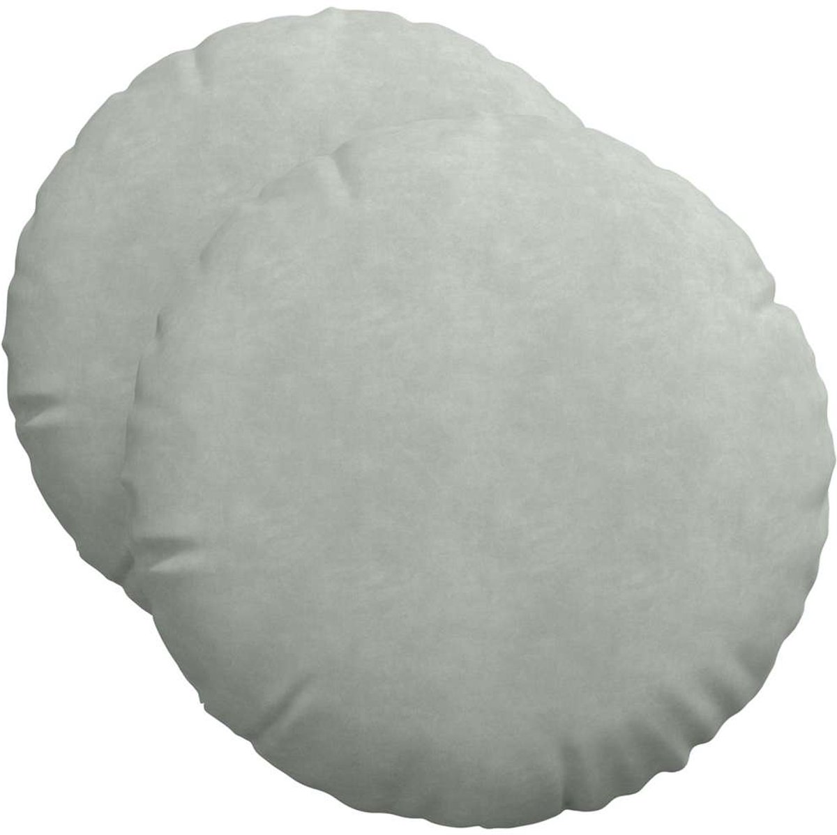 vidaXL Zitkussens - 2 - st - Fluweel - Lichtgrijs - Diam. - 50 - x - 19 - cm