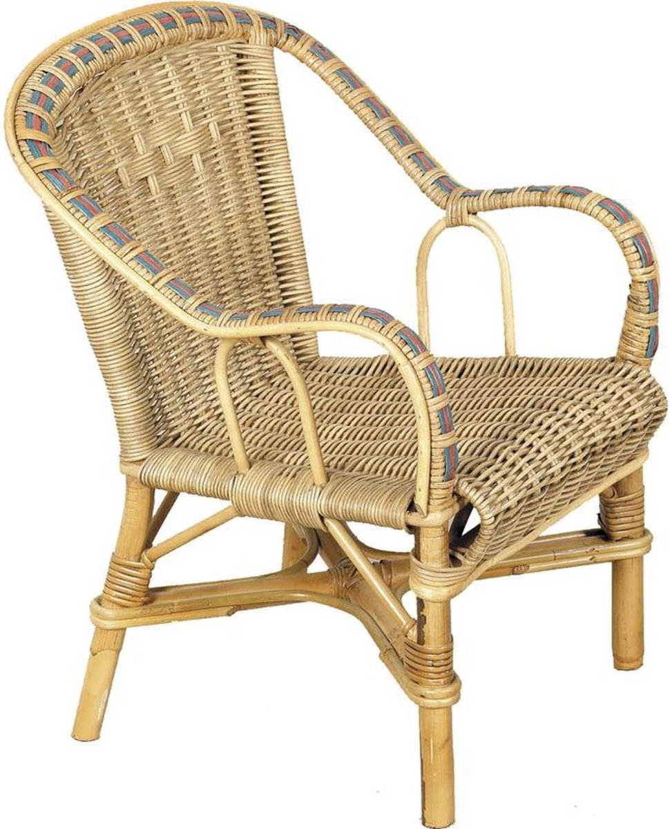 Rotan Kinderstoel met Leuning voor Kinderkamer of Tuin
