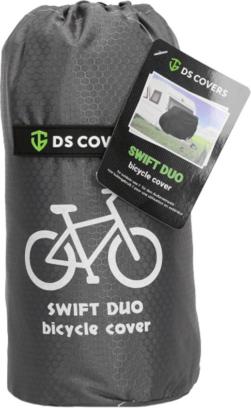 SWIFT DUO fietshoes van DS COVERS - Outdoor - Waterdicht - UV bescherming - Ripstop polyester - Incl. Opbergzak - geschikt voor 2 (elektrische) fietsen van DS COVERS — afbeelding 4