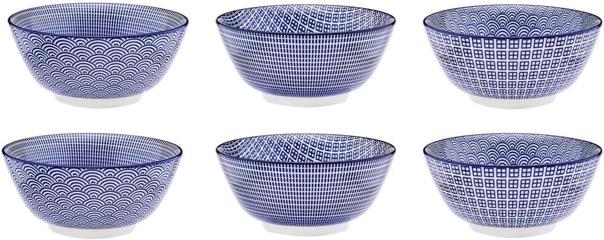 Set van 6 Donkerblauwe Borden Ø 15 cm - Ideaal voor Diner en Lunch
