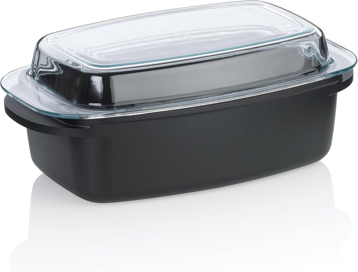 Rechthoekige Braadpan met Deksel 4.5 Liter - Geschikt voor Inductie - Ovenbestendig