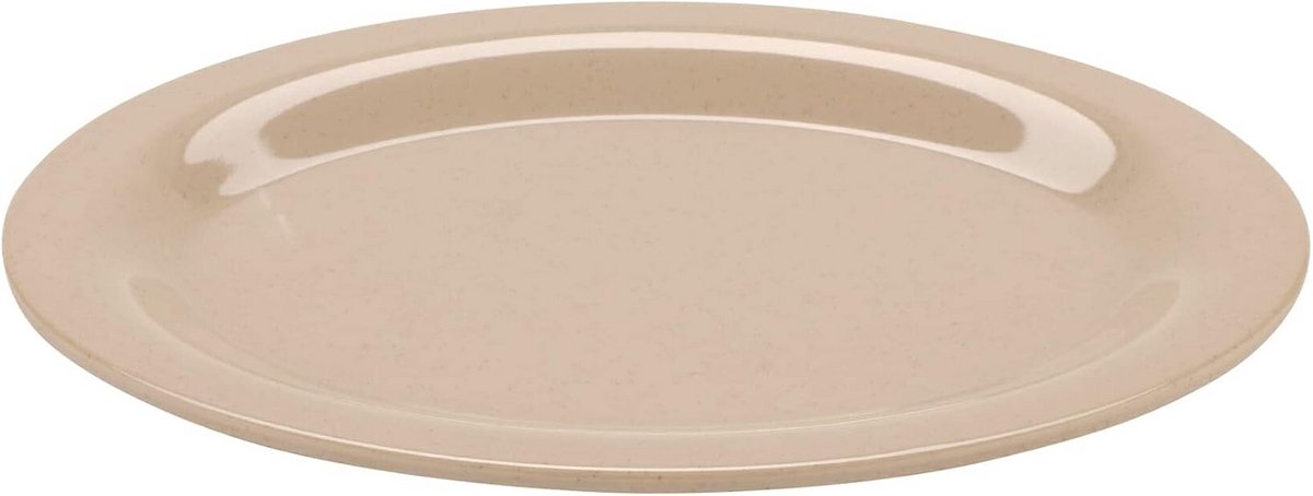 Set van 12 Ovale Serveerplateaus van Melamine - Zandsteen Kleur