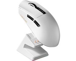 Furycube G9 PRO - Tri-Mode Gaming Muis - Draadloos - Bedraad - Bluetooth - Sensor 3311 - Display - RGB Oplaadstation - Wit