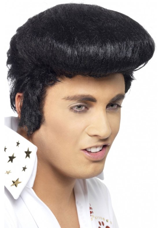 "Elvis™ pruik voor volwassenen - Verkleedpruik - One size"