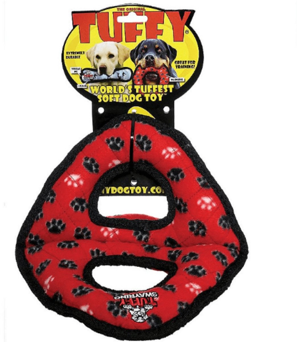 Tuffy - Ultimate 3-Way Ring - Hondenspeeltje - Rood - TUFFY 9