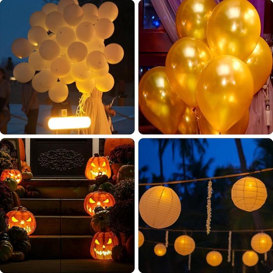 30 stuks mini led lampion lampen voor papieren lantaarns, warm wit - ideaal voor Kerst en Halloween — afbeelding 3