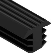 Rubbermagazijn - Antislip Infrees Trapprofiel - 12mm Rol 25 meter - Antislipstrip voor houten trap - zwart