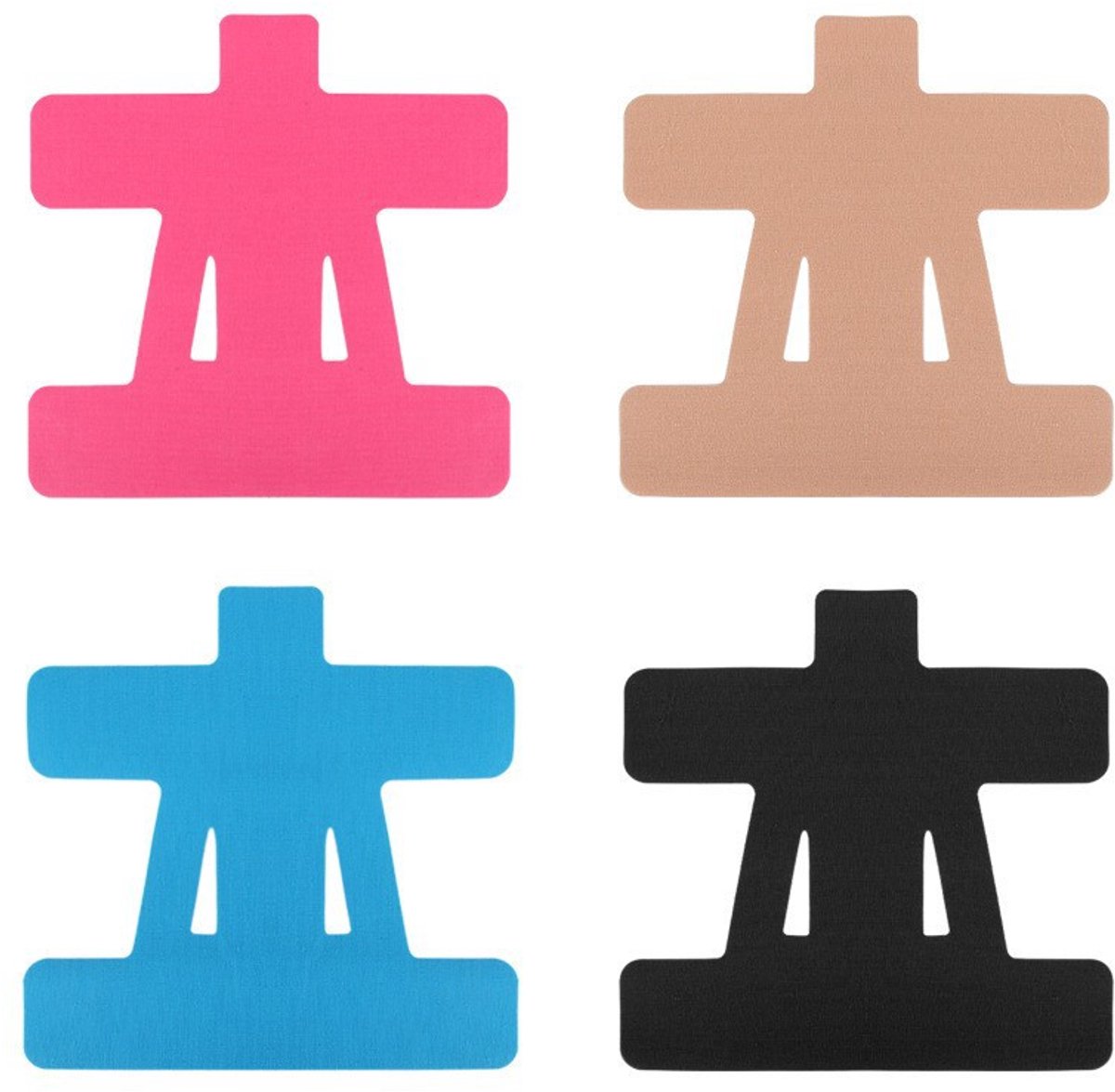 Kinesiologie Tape schouders - 12 Stuks - Voorgesneden Sporttape - Waterdicht & Elastisch - schoudertape voor Spierondersteuning & Stabiliteit - 4 verschillende kleuren