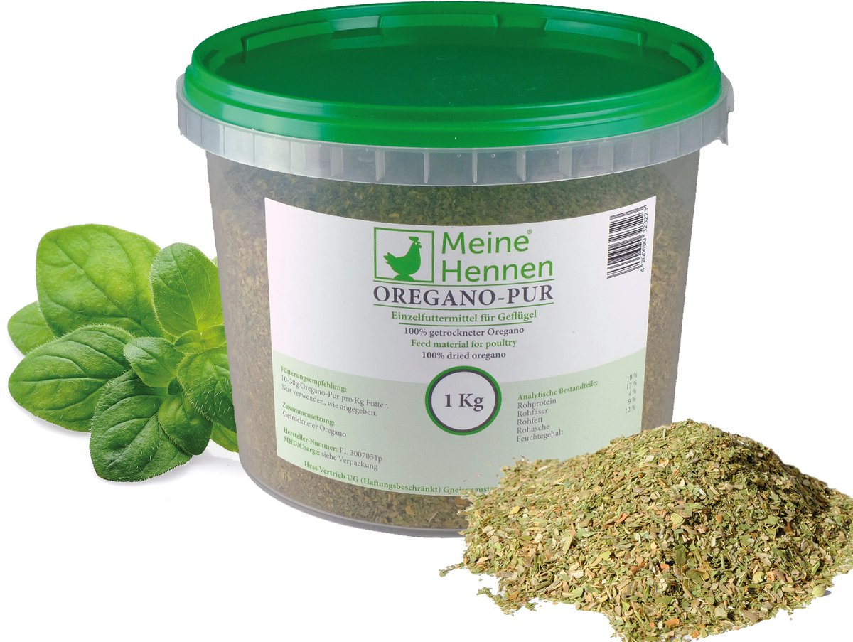 MeinWildvogel Oregano PUR – 400g – Natuurlijk Enkelvoudig Voer voor Kippen & Pluimvee