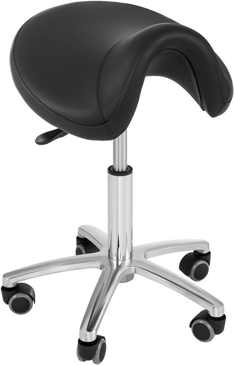 Zadelkruk op Wielen - Kapperskruk Ergonomisch - Tabouret - Salonkruk