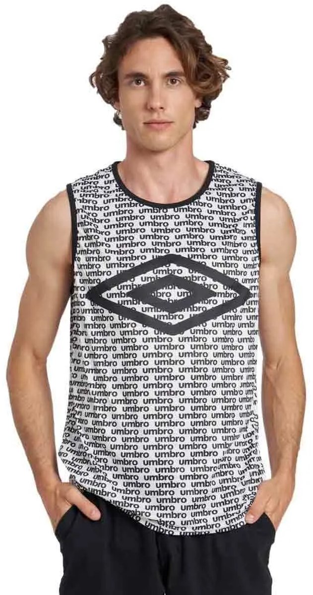 Umbro Andromeda Mouwloos T-shirt Wit,Grijs L Man