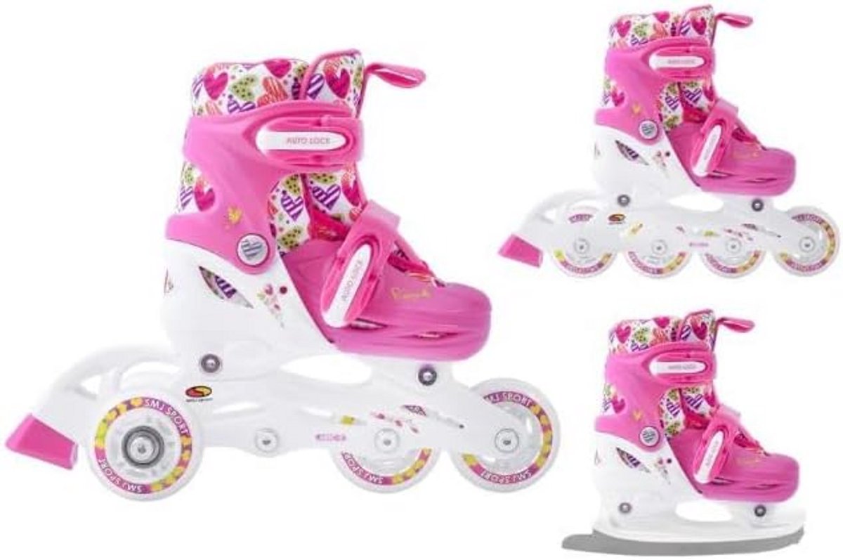 Verstelbare Kinder Skates 3-in-1: Inlineskates, Schaatsen en Triskates
