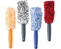 4 stuks microvezel velgenborstel set voor auto aluminium velgen reinigen