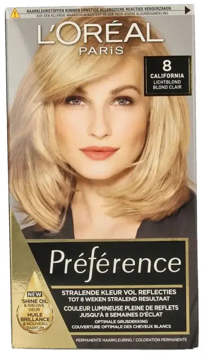 L’Oréal Paris Préférence 8 - Lichtblond - Haarverfmet Color extender