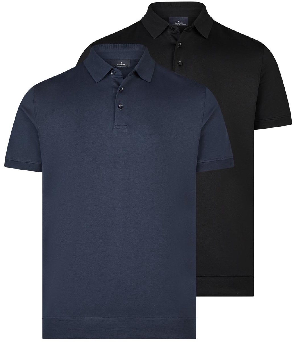 RAGMAN Heren poloshirt 2 pack Basic
