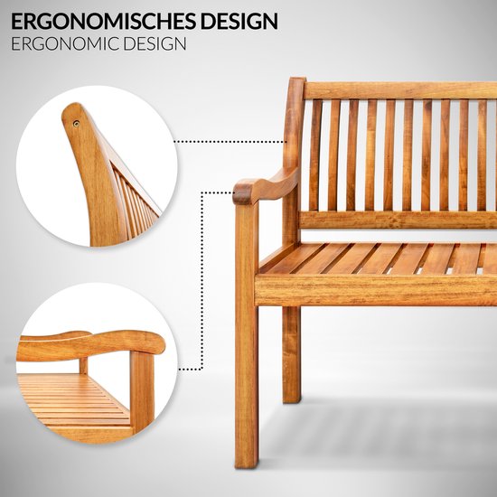 Tillvex - banc de jardin bois - 2 places - banc de parc - banc solide - salon de jardin de jardin