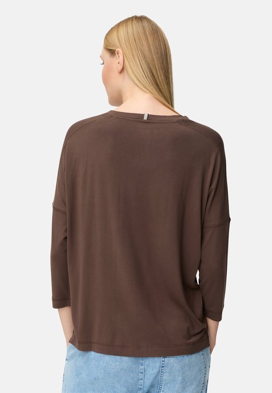 camel active T-Shirt met 3/4-mouwen - Maat womenswear-XL - Bruin