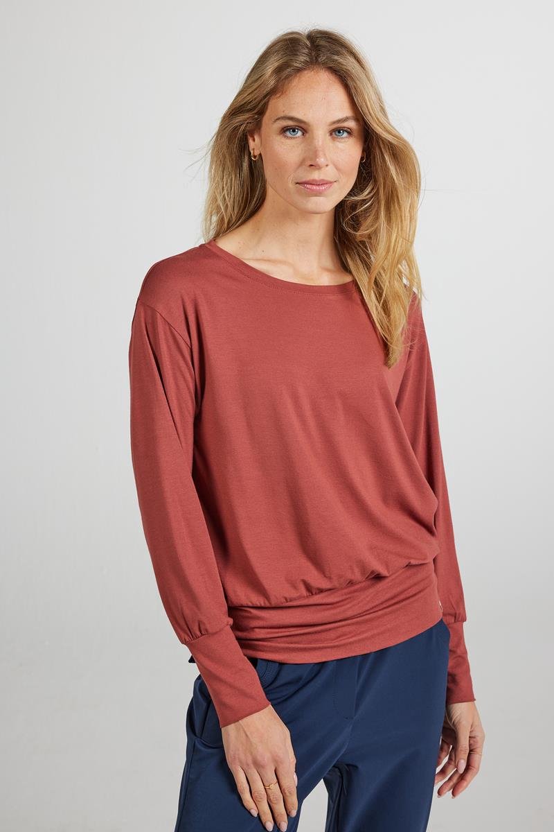 DIDI Dames LS tee Gioia Rust red maat 46
