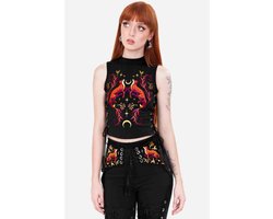 Restyle - Amber Moon Mouwloze Top - M - Zwart