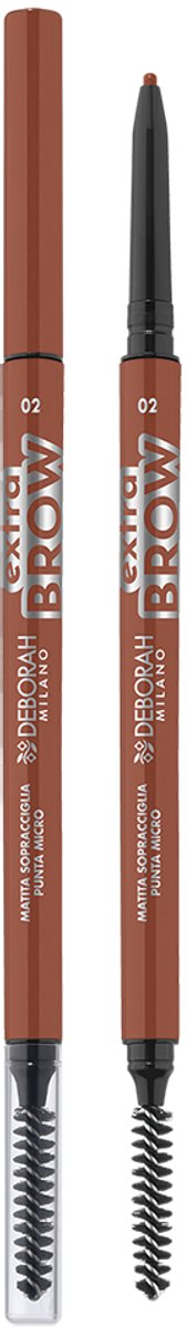 Deborah Milano 24Ore Brow Micropencil – 02 Light Brown - Ultra‑Fijn Wenkbrauwpotlood Met Precisie‑Micropunt – Vult Wenkbrauwen Natuurlijk Op – Langhoudende, Gepigmenteerde Formule – Inclusief Borsteltje Voor Perfecte Vorm En Natuurlijke Look