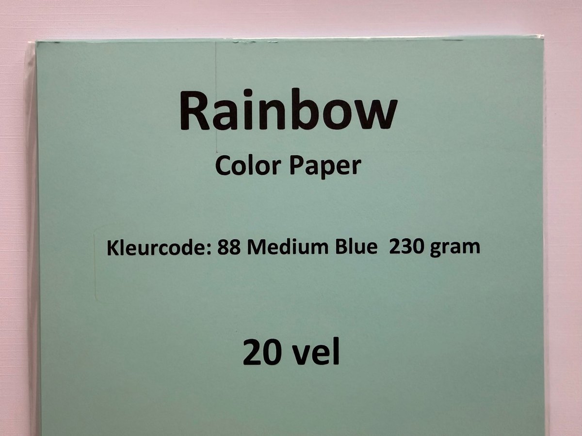 Rainbow Kl-82 230 gram (!) medium blauw papier