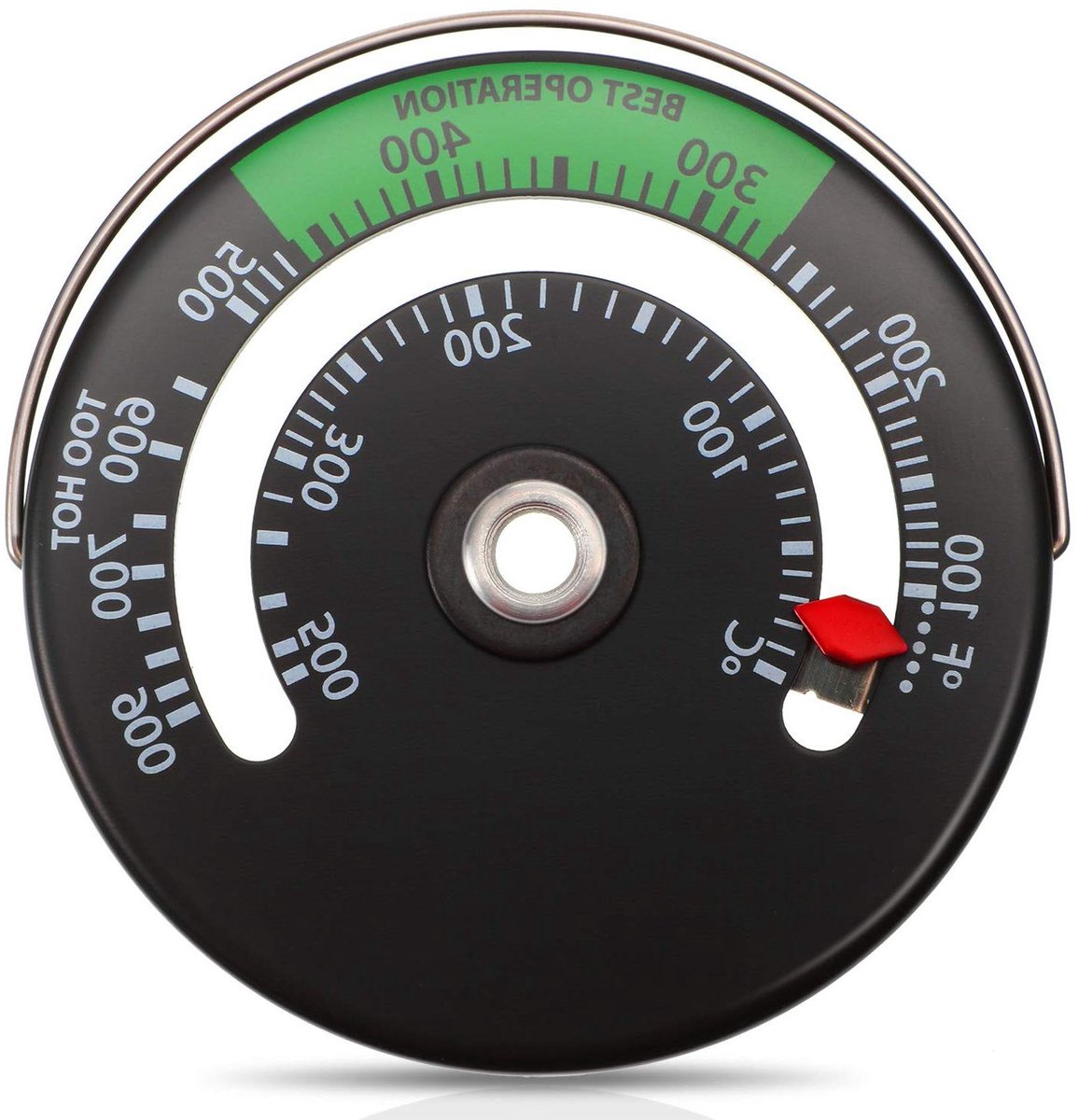 Oventhermometer en Vuurthermometer voor Schoorsteenpijp - Rond en Betrouwbaar