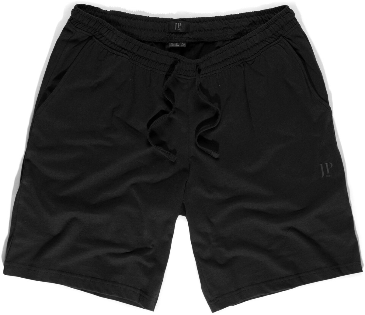 JP 1880 - Heren - Pyjamabroek loungewear shorts elastische band - Zwart - Maat 8XL