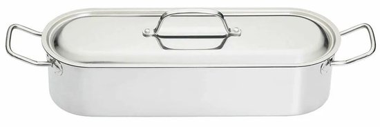 Pas de poêle à poisson en acier inoxydable avec insert 50cm