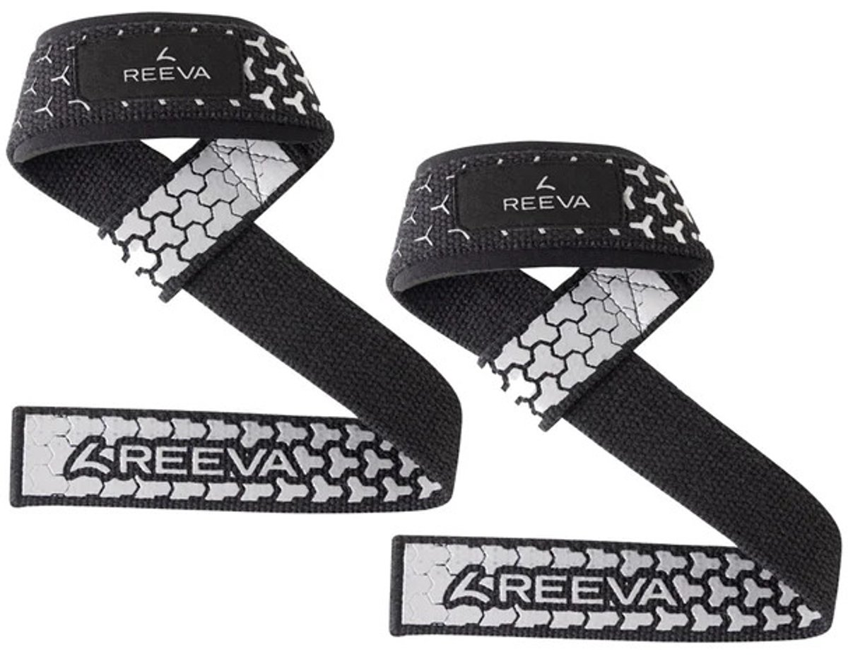 Reeva Lifting Straps Ultra Grip - Silver Lifting Straps met padding - Wrist Wraps - Lifting grips - Verkocht per paar - Fitness Lifting Grips geschikt voor mannen en vrouwen